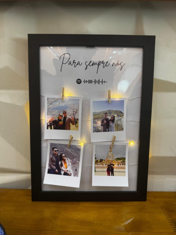 Quadro Spotify com Varal de Fotos e Luz - Image 2